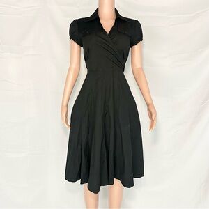 LOFT Black Midi Dress